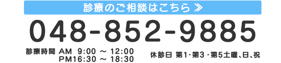 お問い合わせは048-852-9885まで